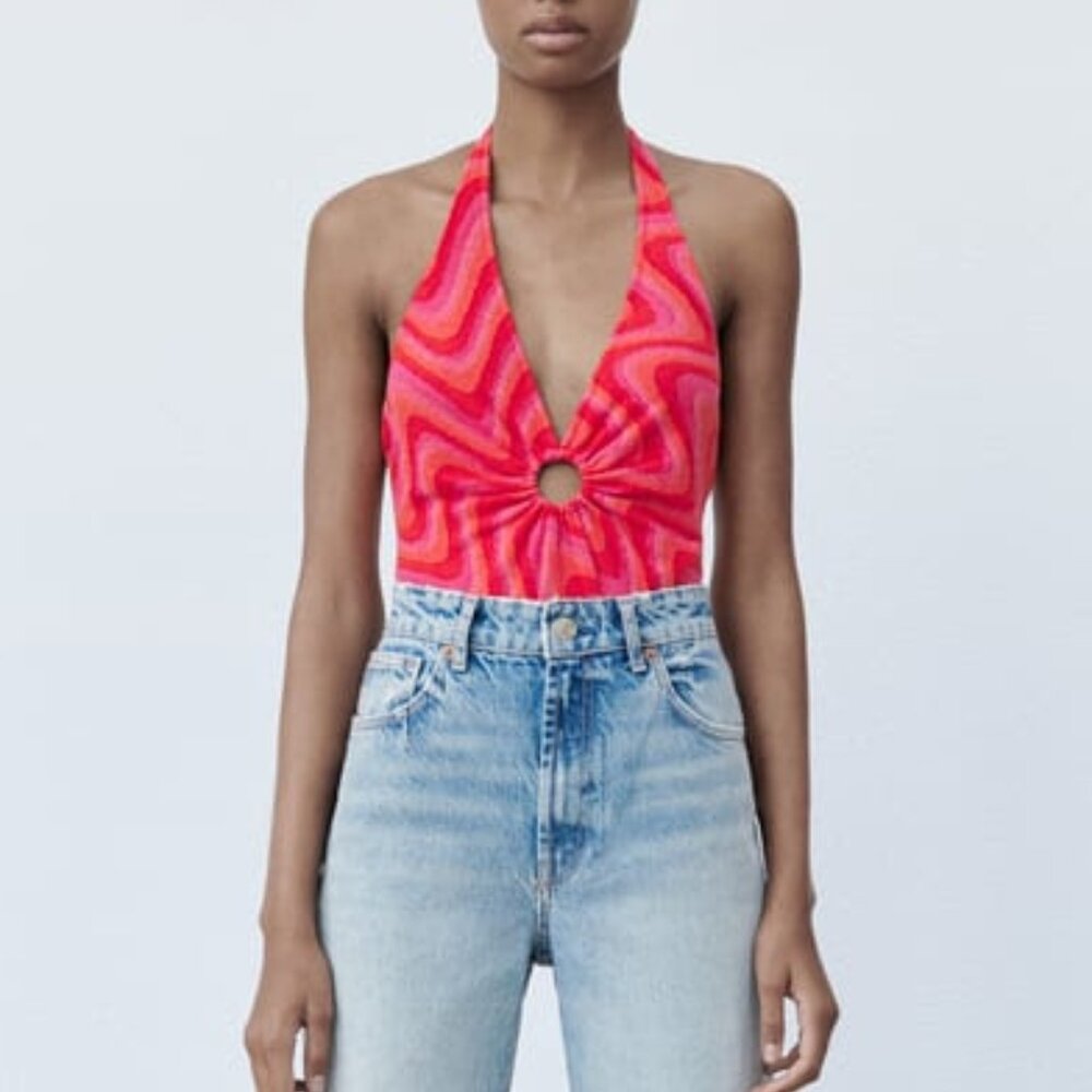 NWT Zara Jacquard Bodysuit